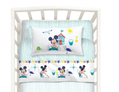 CALEFFI DISNEY Completo letto bimbo baby mickey Unica Lettino con sbarre