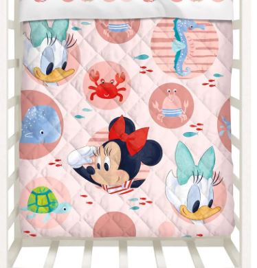 DISNEY baby Copriletto trapuntato bimbo con paracolpi Baby minnie Unica Lettino con sbarre